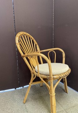 SEDIE sedia in vimini con bracciolo