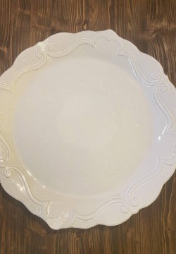 VASSOI SERVIZIO IN PORCELLANA vassoio rotondo modello Virginia