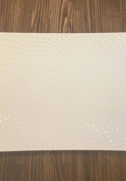 VASSOI SERVIZIO IN PORCELLANA vassoio in porcellana rettangolare avorio a nido d'ape