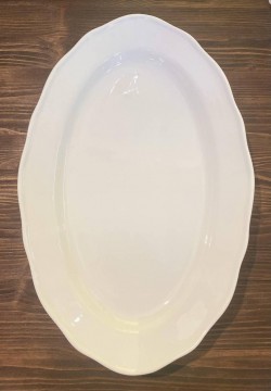 VASSOI SERVIZIO IN PORCELLANA risottiera smerlata