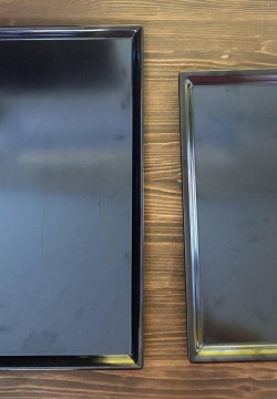 VASSOI IN MELAMINA vassoi rettangolari in melamina neri con bordo