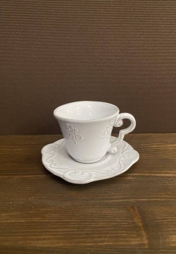 ATTREZZATURA PER BUFFET set tazzina caffé e piattino modello Virginia